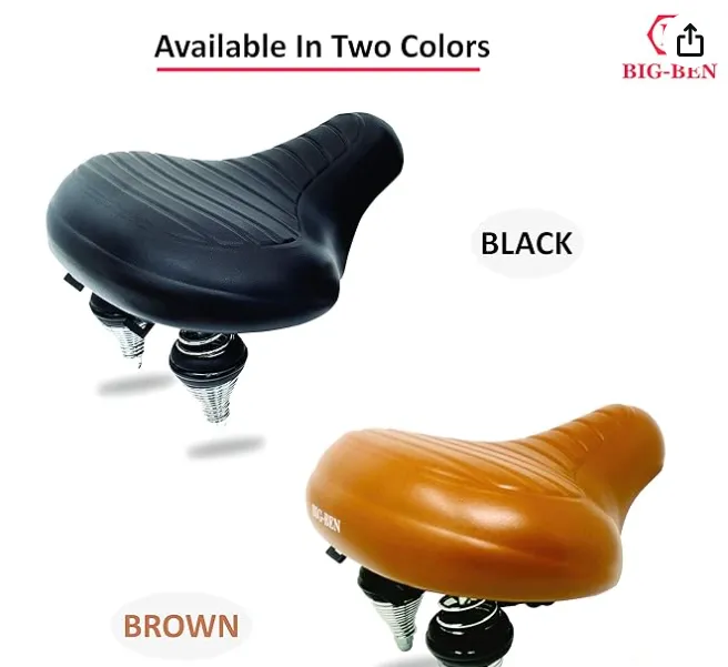 Big-Ben Comfortable Bike Seat for Men and Women,Oversize Bicycle Saddle with Soft Cushion Improves Comfort for Mountain Bike, Road Bicycle, Hibrid and Stationary Exercise Bike - Image 6