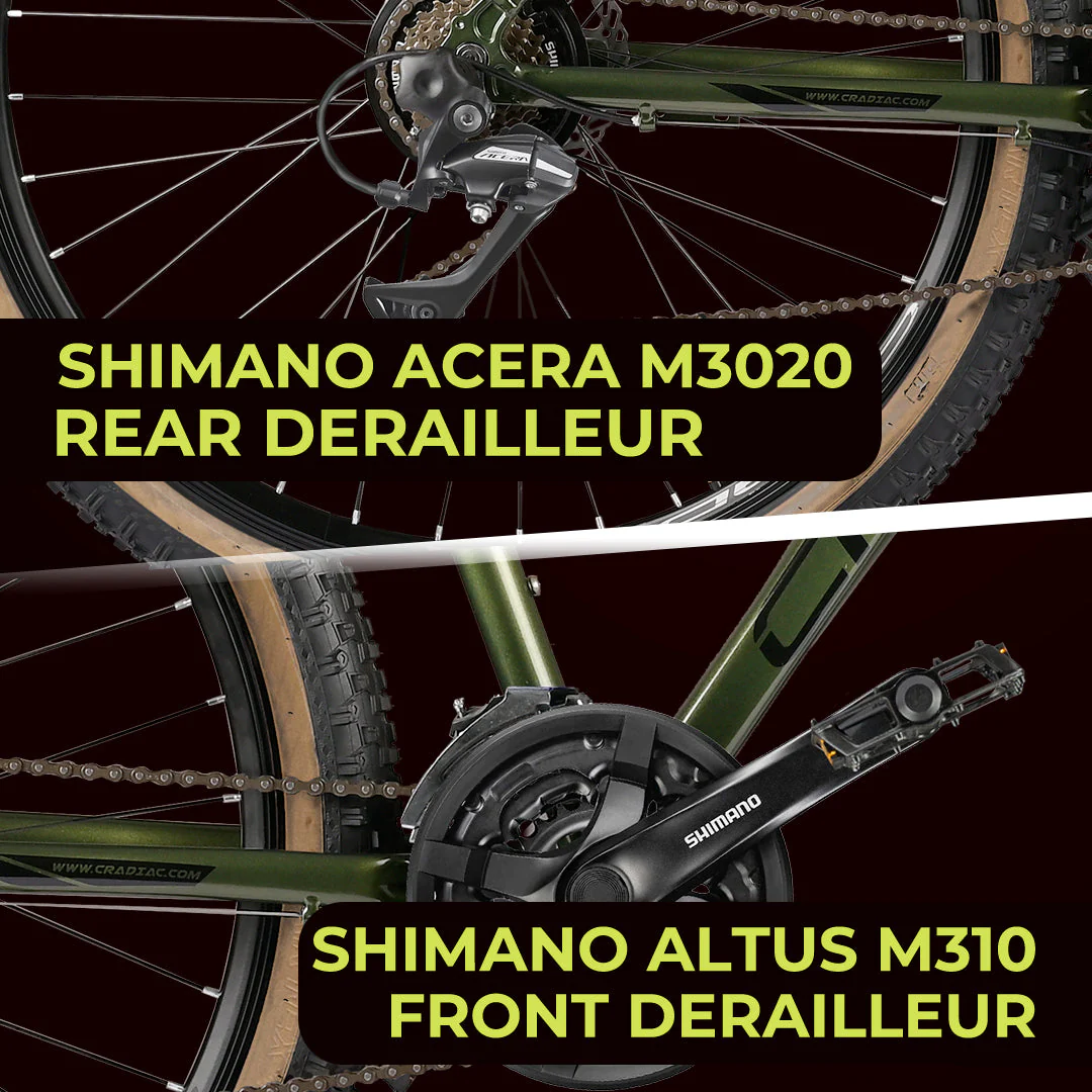 CRADIAC Alpha PRO GEN 2-21 Speed 6061 Alloy Cycle 29 T 21 Speed Gear Bicycle For Men With Front Zoom Lockout Suspension & Dual Disc Brake Mountain Bike | 15+ Years, Unisex, 18 Inch, Militorygreen - Image 4