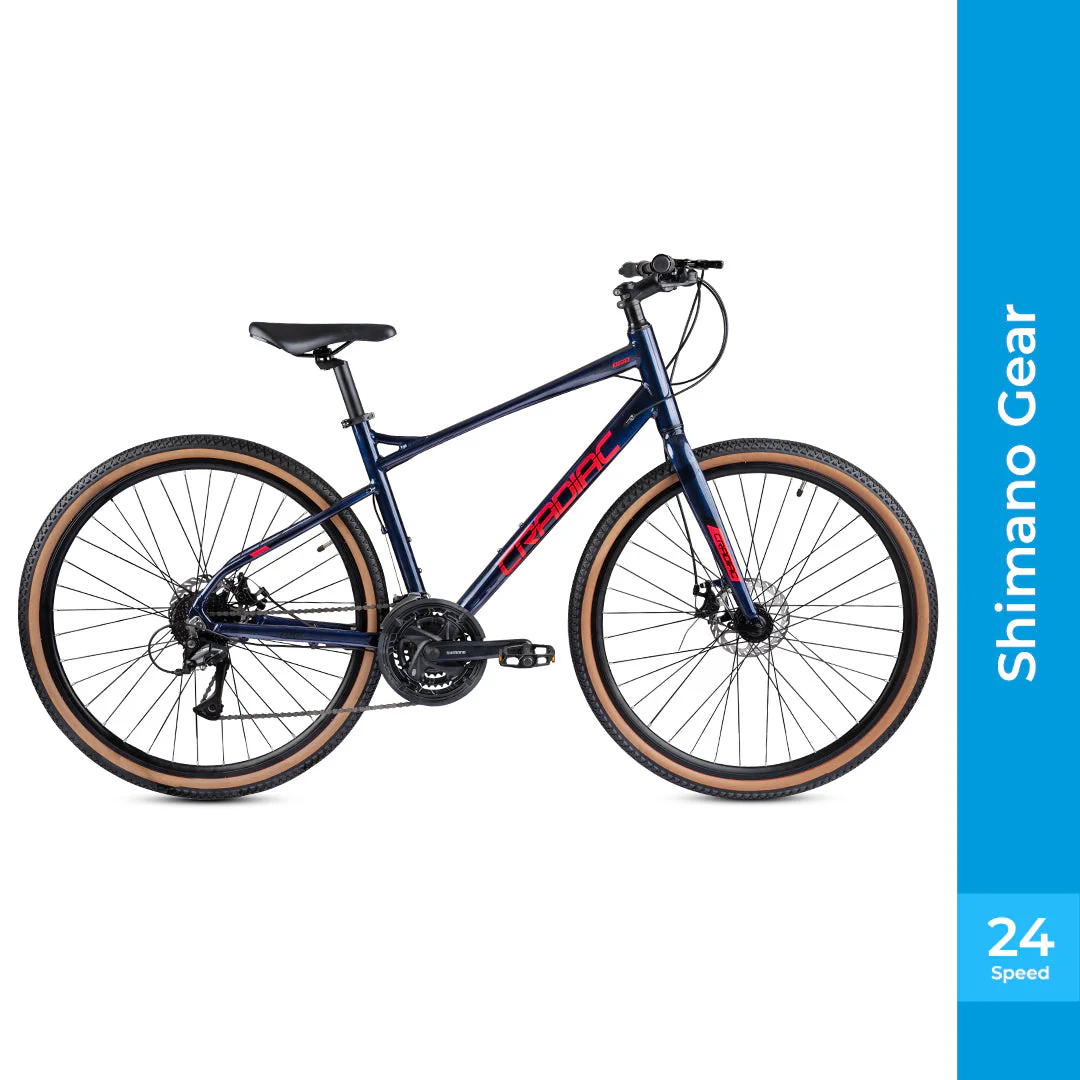 CRADIAC - Concept | 24 Speed Geared Gravel Bike | 700 * 47C Gravel Cycle| Alloy Rigid Fork | 18.5" Inch Frame | Disc Brakes | 6061 Alloy Frame | for 14+ Years Men/Boys/Girls - Image 3