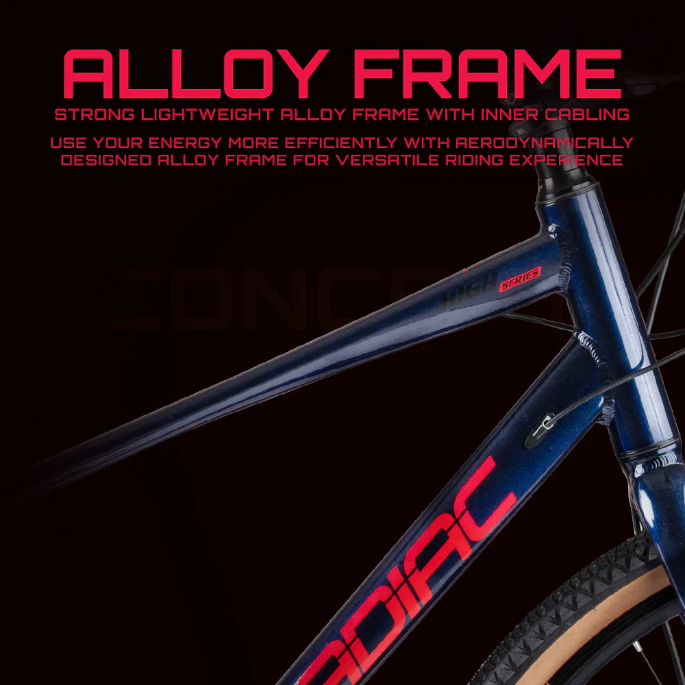 CRADIAC - Concept | 24 Speed Geared Gravel Bike | 700 * 47C Gravel Cycle| Alloy Rigid Fork | 18.5" Inch Frame | Disc Brakes | 6061 Alloy Frame | for 14+ Years Men/Boys/Girls - Image 6