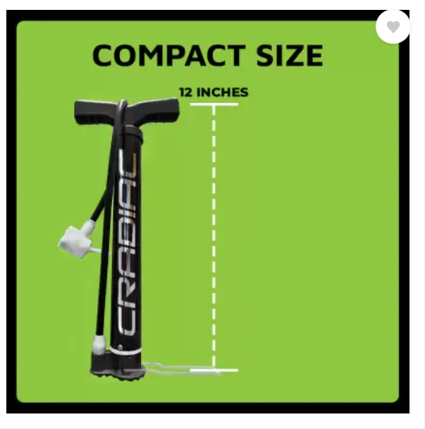 Cradiac Dual Valve Black Pump(Ball, Bicycle) - Image 4
