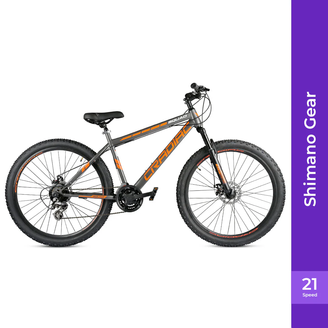 Cradiac Squad 21 Speed High Performance Steel Mountain Cycles for Men with Front Suspension & Dual Disc Brake 21 Geared MTB Bike 29 T | Ideal for 15+ Years, Unisex, Frame Size : 18.5 inch - Image 3