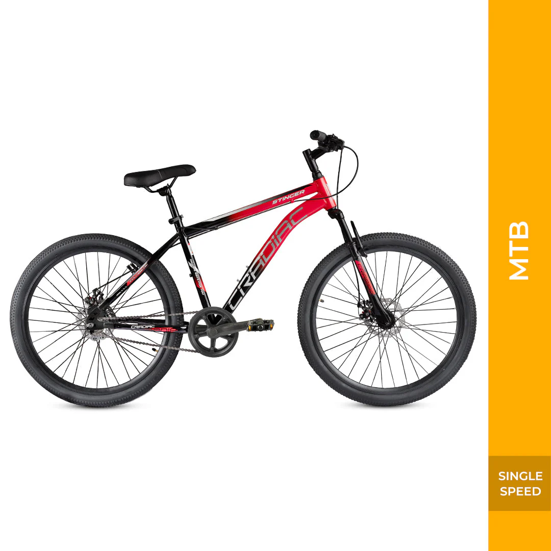 Cradiac Stinger X7 Single Speed Cycle for Men with Dual Disc Brakes & Front Suspension Fork, 29 T Single Speed Bicycle for Adults with Hitensile Steel Frame,for 12+ Years Unisex, 18.5 Inch Frame - Image 3