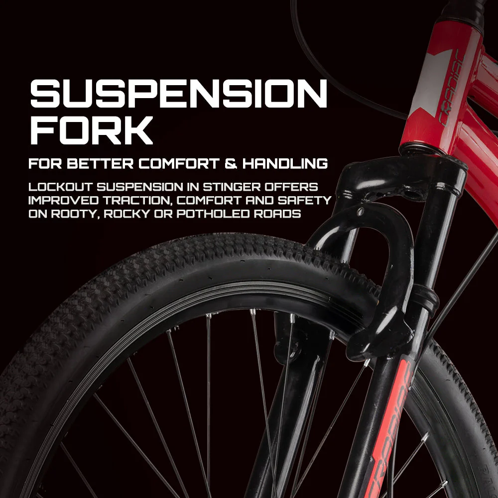 Cradiac Stinger X7 Single Speed Cycle for Men with Dual Disc Brakes & Front Suspension Fork, 29 T Single Speed Bicycle for Adults with Hitensile Steel Frame,for 12+ Years Unisex, 18.5 Inch Frame - Image 4