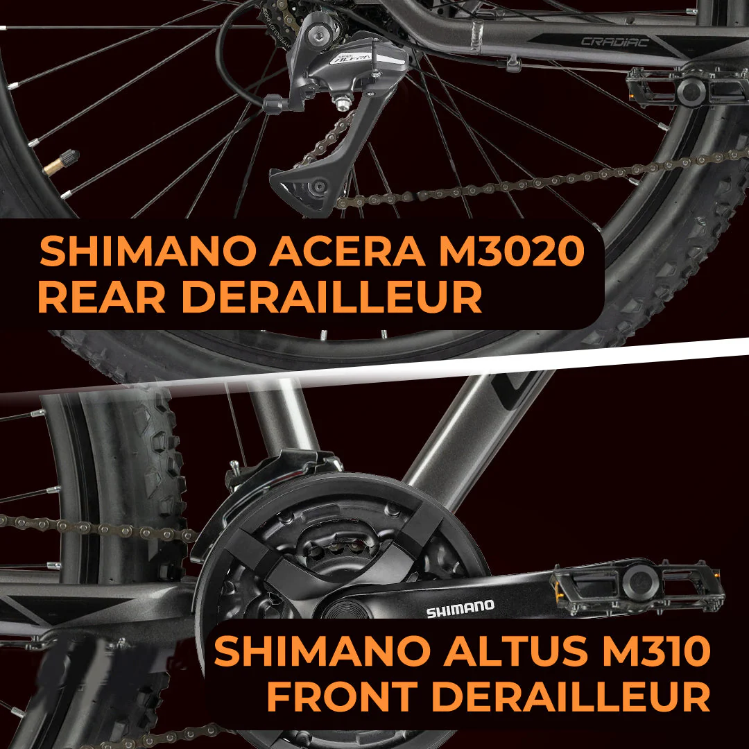 Cradiac XC 900 GEN 3-24 Speed 6061 Alloy Cycle 27.5 T 24 Geared Bicycle for Men with Zoom Lockout Suspension & Dual Disc Brake Mountain Bike | for 14+ Years, Unisex, Frame Size : 18 Inch, Grey - Image 6