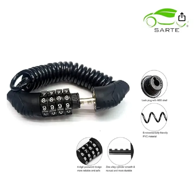 Sarte Multi-Use Anti-Theft Cable Lock - Image 5