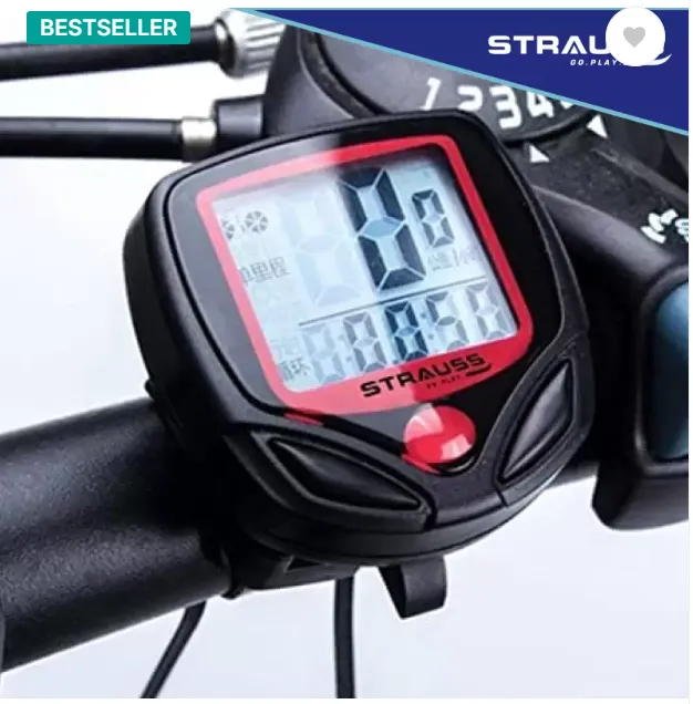 Strauss Computer Odometer with LCD Display|Auto Sleep & Wake up Mode Wired Cyclocomputer - Image 3