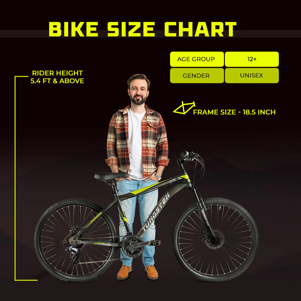 TUNGSTEN - Cross Trak 21 Speed | 26" inch Mountain Bike | Hi-Tensile Steel Frame | Dual Disc Brake | Front Suspension Fork | Unisex MTB - Image 8
